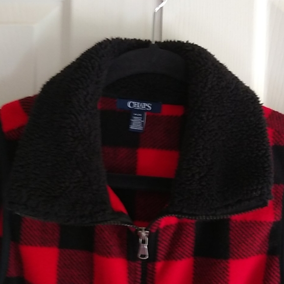 Chaps buffalo check flannel vest size PL - Picture 3 of 10